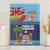 Fiji Marau na Kerisimasi Canvas Wall Art Christmas Collared Lory - Fiji Emblems and Xmas Palm Tree Tapa Art Pattern