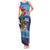 Fiji Marau na Kerisimasi Tank Maxi Dress Christmas Collared Lory - Fiji Emblems and Xmas Palm Tree Tapa Art Pattern