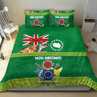 Cook Islands Meri Kiritimiti Bedding Set Christmas Turtle - Cooks Islands Emblems and Polynesian Art Pattern