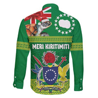 Cook Islands Meri Kiritimiti Family Matching Short Sleeve Bodycon Dress and Hawaiian Shirt Christmas Turtle - Cooks Islands Emblems and Polynesian Art Pattern LT03 - Polynesian Pride