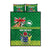 Cook Islands Meri Kiritimiti Quilt Bed Set Christmas Turtle - Cooks Islands Emblems and Polynesian Art Pattern