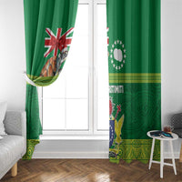 Cook Islands Meri Kiritimiti Window Curtain Christmas Turtle - Cooks Islands Emblems and Polynesian Art Pattern
