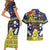 Niue Monuina e Kilisimasi Couples Matching Short Sleeve Bodycon Dress and Hawaiian Shirt Christmas Uga - Niue Map and Emblem with Hiapo Art Pattern