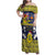 Niue Monuina e Kilisimasi Family Matching Off Shoulder Maxi Dress and Hawaiian Shirt Christmas Uga - Niue Map and Emblem with Hiapo Art Pattern