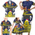 Niue Monuina e Kilisimasi Family Matching Short Sleeve Bodycon Dress and Hawaiian Shirt Christmas Uga - Niue Map and Emblem with Hiapo Art Pattern