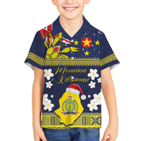 Niue Monuina e Kilisimasi Hawaiian Shirt Christmas Uga - Niue Map and Emblem with Hiapo Art Pattern