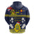 Niue Monuina e Kilisimasi Hoodie Christmas Uga - Niue Map and Emblem with Hiapo Art Pattern