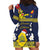 Niue Monuina e Kilisimasi Hoodie Dress Christmas Uga - Niue Map and Emblem with Hiapo Art Pattern