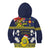 Niue Monuina e Kilisimasi Kid Hoodie Christmas Uga - Niue Map and Emblem with Hiapo Art Pattern