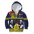 Niue Monuina e Kilisimasi Kid Hoodie Christmas Uga - Niue Map and Emblem with Hiapo Art Pattern