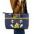 Niue Monuina e Kilisimasi Leather Tote Bag Christmas Uga - Niue Map and Emblem with Hiapo Art Pattern