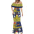 Niue Monuina e Kilisimasi Mermaid Dress Christmas Uga - Niue Map and Emblem with Hiapo Art Pattern