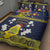 Niue Monuina e Kilisimasi Quilt Bed Set Christmas Uga - Niue Map and Emblem with Hiapo Art Pattern