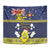 Niue Monuina e Kilisimasi Tapestry Christmas Uga - Niue Map and Emblem with Hiapo Art Pattern