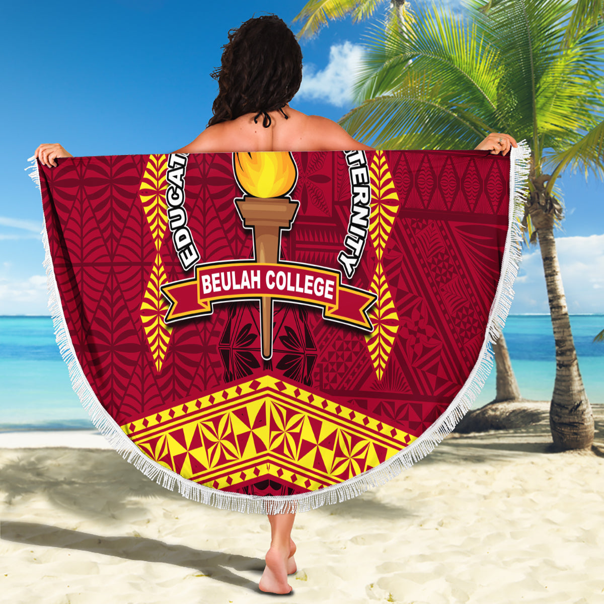 Tonga Beulah College Beach Blanket Ngatu and Polynesian Pattern LT03 - Polynesian Pride
