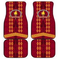 Tonga Beulah College Car Mats Ngatu and Polynesian Pattern LT03 Red - Polynesian Pride