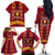 Tonga Beulah College Family Matching Off Shoulder Long Sleeve Dress and Hawaiian Shirt Ngatu and Polynesian Pattern LT03 - Polynesian Pride