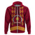 Tonga Beulah College Hoodie Ngatu and Polynesian Pattern LT03 Zip Hoodie Red - Polynesian Pride