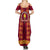 Tonga Beulah College Summer Maxi Dress Ngatu and Polynesian Pattern LT03 - Polynesian Pride