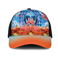 Hawaiian Love-Couple Dolphins and Flamingos Mesh Trucker Cap - Polynesian Pride