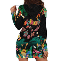 Hawaiian Alohawaii Hoodie Dress Tribal Sea Animals Tattoo and Tropical Plants LT03 - Polynesian Pride