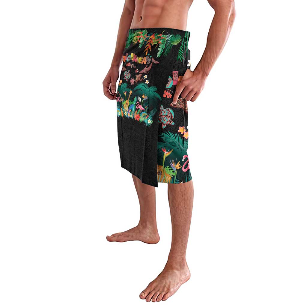 Hawaiian Alohawaii Lavalava Tribal Sea Animals Tattoo and Tropical Plants LT03 - Polynesian Pride