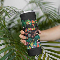 Hawaiian Alohawaii Skinny Tumbler Tribal Sea Animals Tattoo and Tropical Plants LT03 - Polynesian Pride