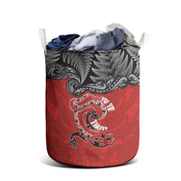 Aotearoa Toitu Te Tiriti Laundry Basket Taniwha Tribal Motifs