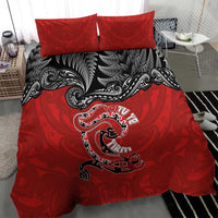 Aotearoa Toitu Te Tiriti Bedding Set Taniwha Tribal Motifs