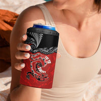 Aotearoa Toitu Te Tiriti 4 in 1 Can Cooler Tumbler Taniwha Tribal Motifs