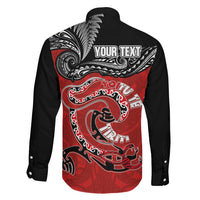 Personalised Aotearoa Toitu Te Tiriti Family Matching Long Sleeve Bodycon Dress and Hawaiian Shirt Taniwha Tribal Motifs LT03 - Polynesian Pride