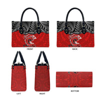 Aotearoa Toitu Te Tiriti Leather Bag Taniwha Tribal Motifs