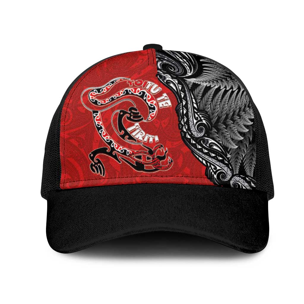 Aotearoa Toitu Te Tiriti Mesh Trucker Cap Taniwha Tribal Motifs