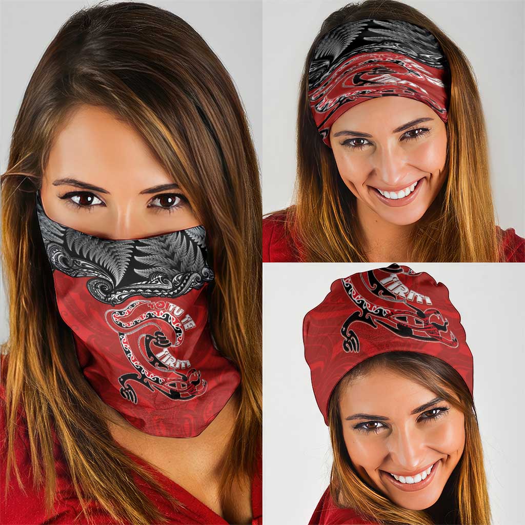Aotearoa Toitu Te Tiriti Neck Gaiter Taniwha Tribal Motifs