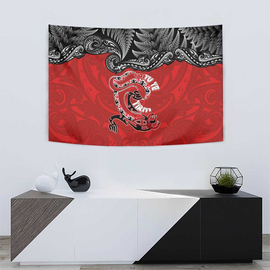 Aotearoa Toitu Te Tiriti Tapestry Taniwha Tribal Motifs