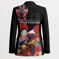Aotearoa Toitu Te Tiriti Blazer Waitangi-Honour The Treaty NZ Tuatara and Plants