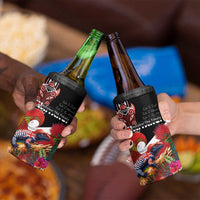 Aotearoa Toitu Te Tiriti 4 in 1 Can Cooler Tumbler Waitangi-Honour The Treaty NZ Tuatara and Plants LT03 - Polynesian Pride