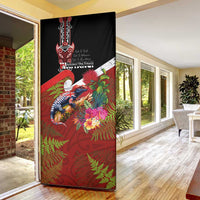 Aotearoa Toitu Te Tiriti Door Cover Waitangi-Honour The Treaty NZ Tuatara and Plants