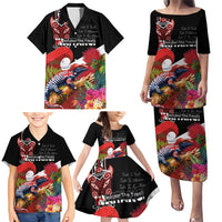 Aotearoa Toitu Te Tiriti Family Matching Puletasi and Hawaiian Shirt Waitangi-Honour The Treaty NZ Tuatara and Plants LT03 - Polynesian Pride