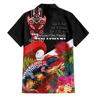 Aotearoa Toitu Te Tiriti Hawaiian Shirt Waitangi-Honour The Treaty NZ Tuatara and Plants LT03 - Polynesian Pride