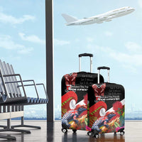 Aotearoa Toitu Te Tiriti Luggage Cover Waitangi-Honour The Treaty NZ Tuatara and Plants LT03 - Polynesian Pride