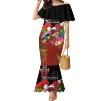 Aotearoa Toitu Te Tiriti Mermaid Dress Waitangi-Honour The Treaty NZ Tuatara and Plants LT03 Women Multicolor - Polynesian Pride