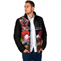 Aotearoa Toitu Te Tiriti Padded Jacket Waitangi-Honour The Treaty NZ Tuatara and Plants LT03 - Polynesian Pride