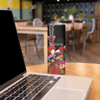 Aotearoa Toitu Te Tiriti Skinny Tumbler Waitangi-Honour The Treaty NZ Tuatara and Plants LT03 - Polynesian Pride