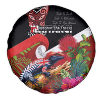 Aotearoa Toitu Te Tiriti Spare Tire Cover Waitangi-Honour The Treaty NZ Tuatara and Plants LT03 - Polynesian Pride