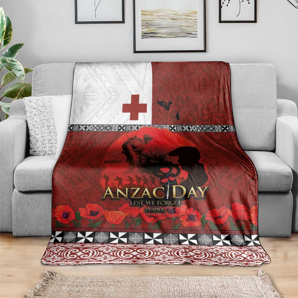 Tonga ANZAC Day Blanket Gallipoli Lest We Forget Ngatu Art Tribal