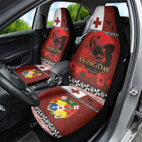 Tonga ANZAC Day Car Seat Cover Gallipoli Lest We Forget Ngatu Art Tribal
