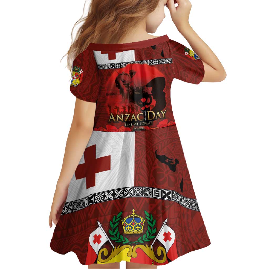 Tonga ANZAC Day Family Matching Mermaid Dress and Hawaiian Shirt Gallipoli Lest We Forget Ngatu Art Tribal