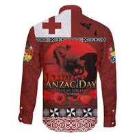 Tonga ANZAC Day Family Matching Short Sleeve Bodycon Dress and Hawaiian Shirt Gallipoli Lest We Forget Ngatu Art Tribal LT03 - Polynesian Pride
