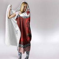 Tonga ANZAC Day Hooded Blanket Gallipoli Lest We Forget Ngatu Art Tribal